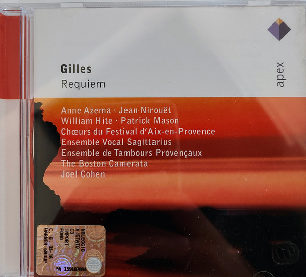 Gilles* - Anne Azéma, Jean Nirouët, William Hite, Patrick Mason (3), Chœurs Du Festival D'Aix-En-Provence*, Ensemble Vocal Sagittarius, Ensemble De Tambours Provençaux*, The Boston Camerata*, Joel Cohen (3)-0