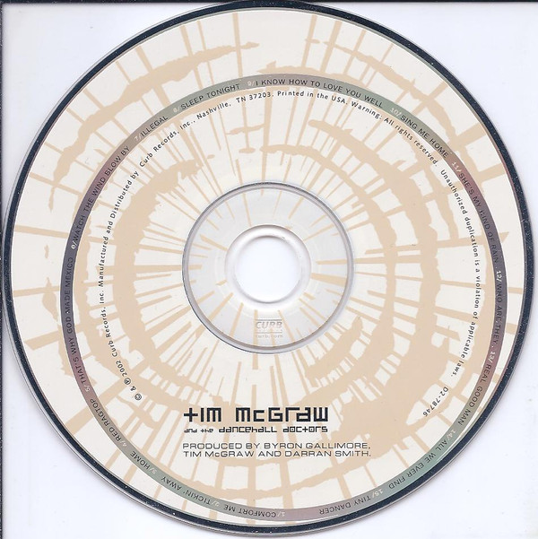 Tim McGraw - Tim McGraw And The Dancehall Doctors (CD, Album) (Mint (M)) - Image 3