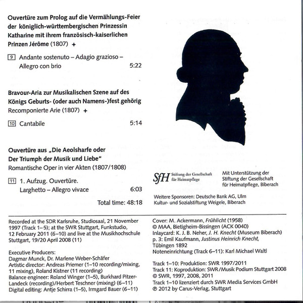 Justin Heinrich Knecht, Sarah Wegener, Hofkapelle Stuttgart, Frieder Bernius-3