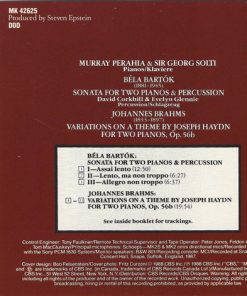 Sir Georg Solti*, Murray Perahia, Bartok* / Brahms*-1