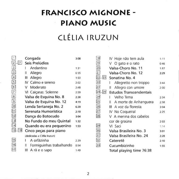 Francisco Mignone, Clélia Iruzun-3
