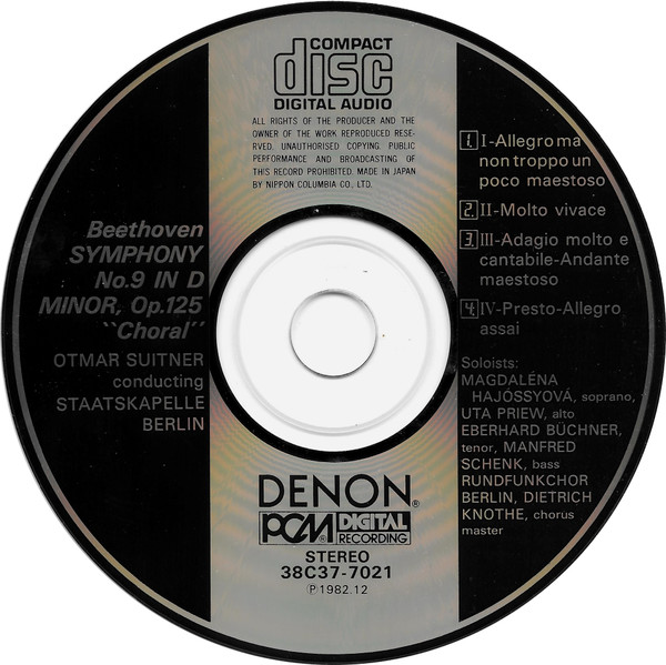 Beethoven* - Staatskapelle Berlin, Vocal Soloists & Chorus*, Otmar Suitner-2