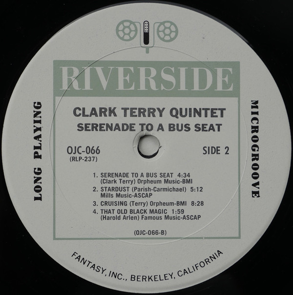 Clark Terry Quintet - Serenade To A Bus Seat (LP, Album, RE) (Near Mint (NM or M-)) - Image 4