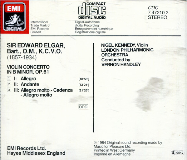 Elgar*, Nigel Kennedy, London Philharmonic Orchestra, Vernon Handley-3