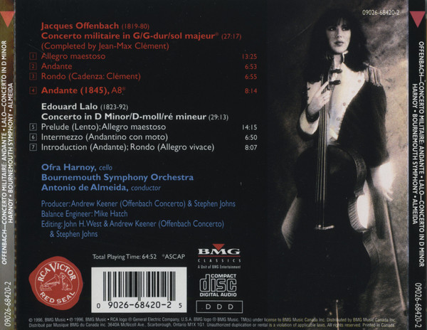 Offenbach*, Lalo* - Ofra Harnoy, Bournemouth Symphony Orchestra, Antonio De Almeida-1