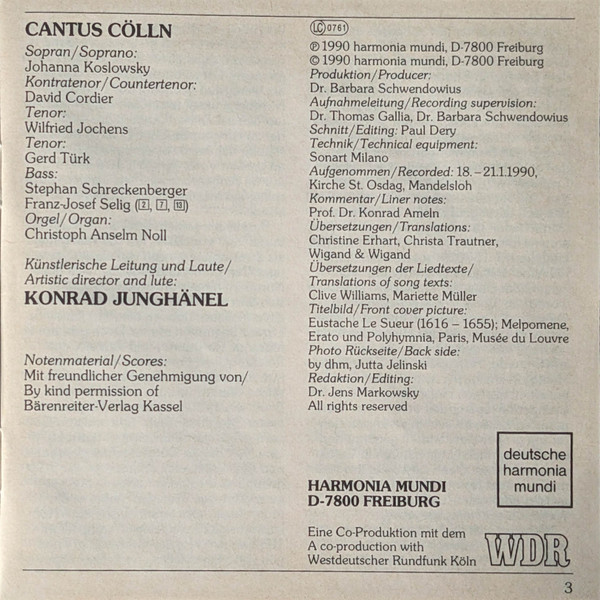 Leonhard Lechner / Cantus Cölln, Konrad Junghänel-2