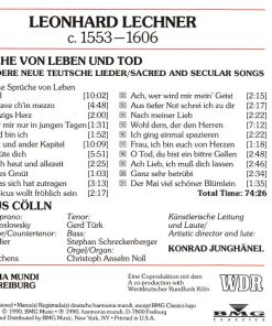 Leonhard Lechner / Cantus Cölln, Konrad Junghänel-4
