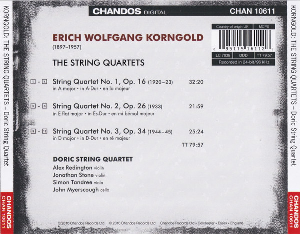 Korngold*, Doric String Quartet-2