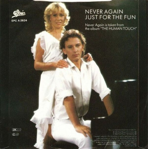 Tomas Ledin, Agnetha Fältskog - Never Again (7", Single) (Near Mint (NM or M-)) - Image 2