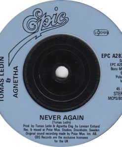 Tomas Ledin, Agnetha Fältskog - Never Again (7", Single) (Near Mint (NM or M-)) - Image 3