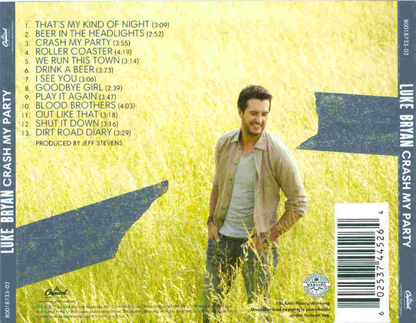 Luke Bryan - Crash My Party (CD, Album, Son) (Mint (M)) - Image 2