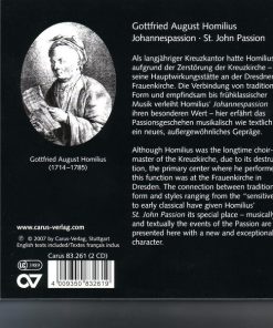 Gottfried August Homilius - Reiner* • Fischer* • Vitzthum* • Kobow* • Berndt* • Heidrich*, Dresdner Kreuzchor, Dresdner Barockorchester, Roderich Kreile-1