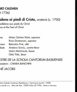 Antonio Caldara – Kiehr* • Dominguez* • Fink* • Scholl* • Türk* • Messthaler*, Orchestre De La SCB*, Chiara Banchini, René Jacobs-1