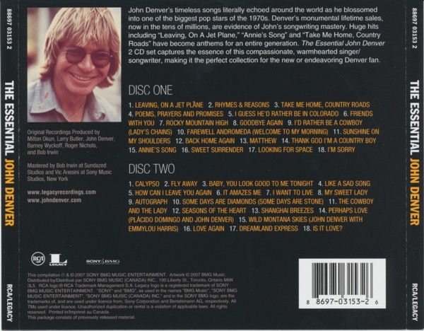 John Denver - The Essential John Denver (2xCD, Comp, RE) (Mint (M)) - Image 2