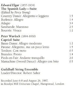 Guildhall String Ensemble, Holst*, Delius*, Ireland*, Finzi*, Walton*, Elgar*, Warlock*-4