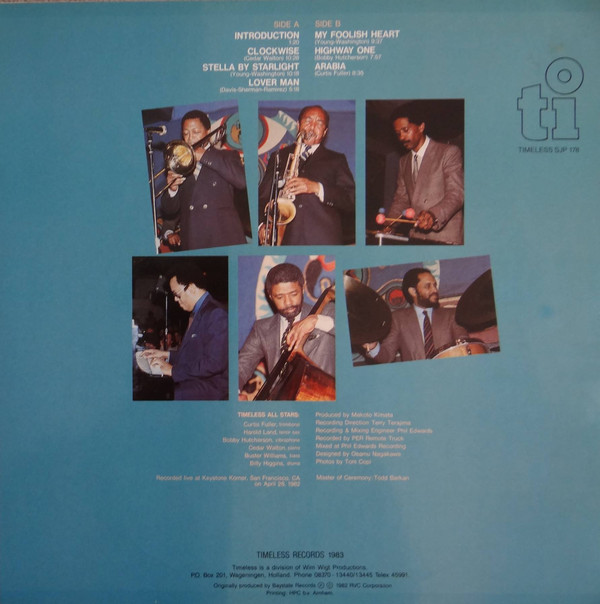 Timeless All Stars - It's Timeless (Recorded Live At Keystone Korner) (LP, RE) (Near Mint (NM or M-)) - Image 2