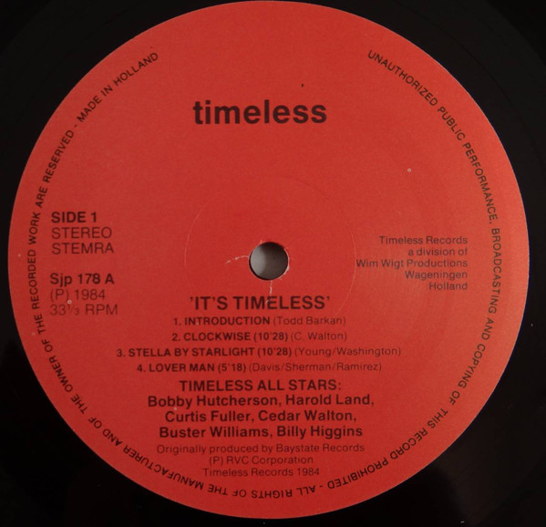 Timeless All Stars - It's Timeless (Recorded Live At Keystone Korner) (LP, RE) (Near Mint (NM or M-)) - Image 3