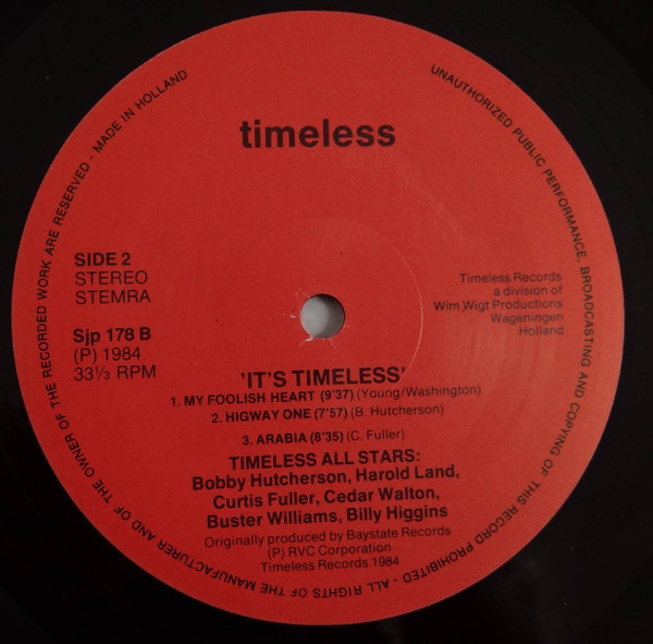Timeless All Stars - It's Timeless (Recorded Live At Keystone Korner) (LP, RE) (Near Mint (NM or M-)) - Image 4