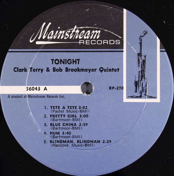 Clark Terry / Bob Brookmeyer Quintet - Tonight (LP, Album, Mono) (Near Mint (NM or M-)) - Image 3