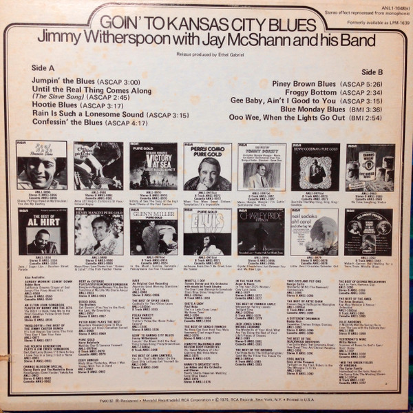 Jimmy Witherspoon With Jay McShann And His Band*-1