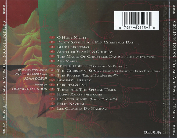 Celine Dion* - These Are Special Times (CD, Album) (Mint (M)) - Image 2
