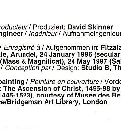 Robert Fayrfax, Andrew Carwood, David Skinner (4), The Cardinall's Musick-3