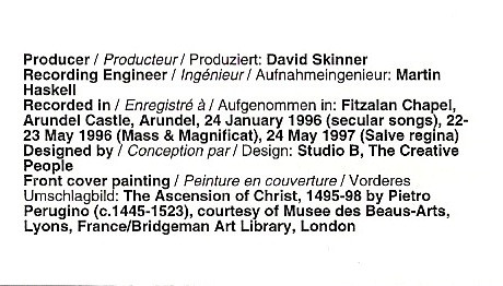 Robert Fayrfax, Andrew Carwood, David Skinner (4), The Cardinall's Musick-3