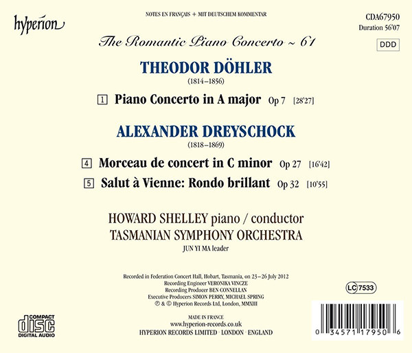 Theodor Döhler / Alexander Dreyschock - Howard Shelley, Tasmanian Symphony Orchestra-1