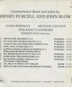 Purcell*, Blow*, James Bowman (2), Michael Chance, The King's Consort, Robert King (9)-1