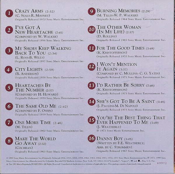 Ray Price - 16 Biggest Hits (HDCD, Comp) (Mint (M)) - Image 4