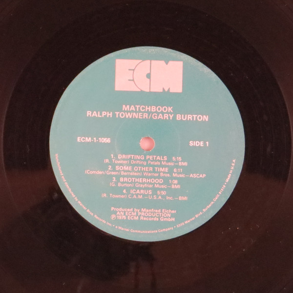 Ralph Towner / Gary Burton - Matchbook (LP, Album, RE, Wak) (Near Mint (NM or M-)) - Image 3