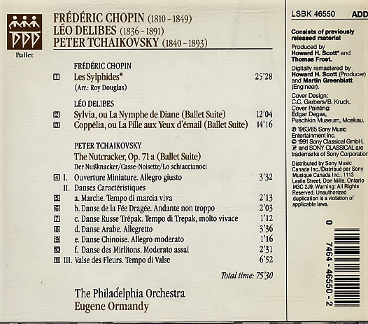 Chopin*, Delibes*, Tchaikovsky*, The Philadelphia Orchestra, Eugene Ormandy-2