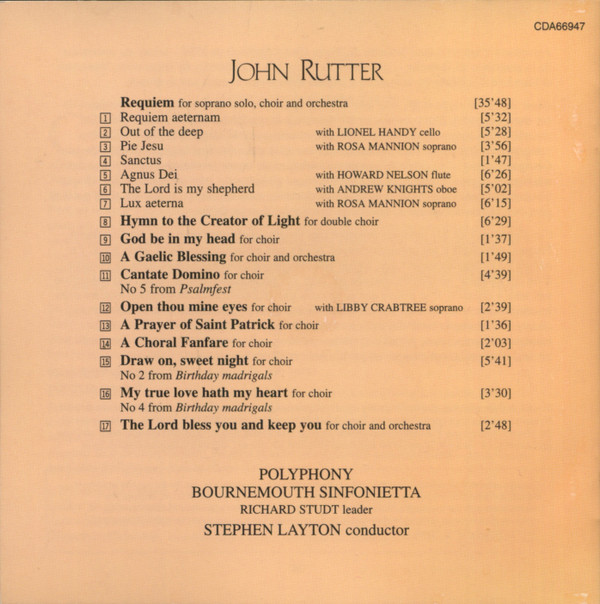 John Rutter - Rosa Mannion, Polyphony, Bournemouth Sinfonietta, Stephen Layton-1
