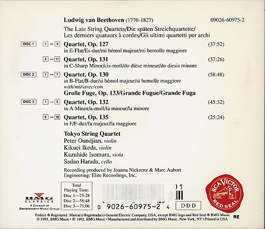 Beethoven*, Tokyo String Quartet-1