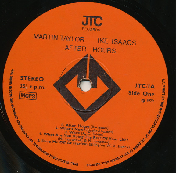 Martin Taylor, Ike Isaacs - After Hours (LP, Album) (Near Mint (NM or M-)) - Image 3