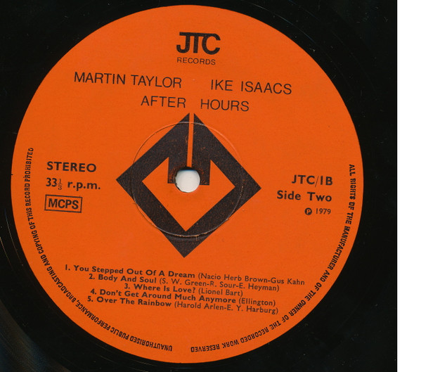 Martin Taylor, Ike Isaacs - After Hours (LP, Album) (Near Mint (NM or M-)) - Image 4