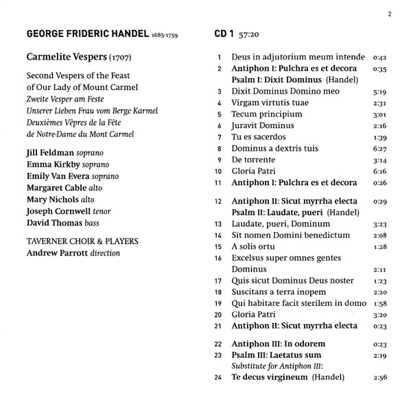 Handel* - Taverner Choir & Players*, Andrew Parrott-2