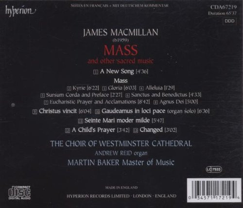 James MacMillan (2), The Choir Of Westminster Cathedral*, Andrew Reid (3), Martin Baker (2)-1