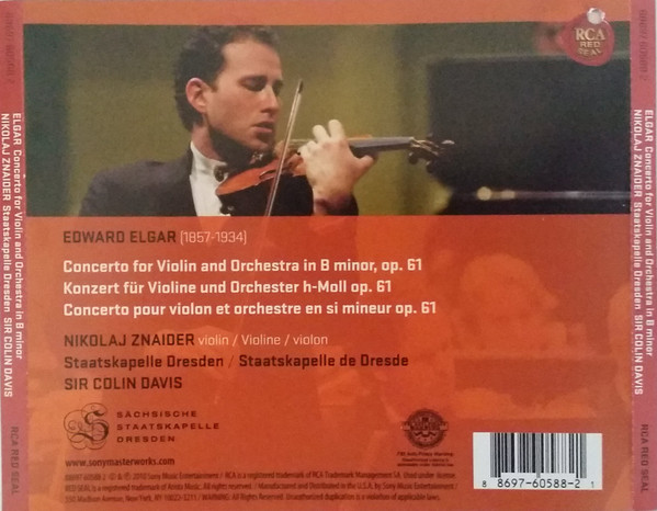 Sir Edward Elgar, Staatskapelle Dresden, Sir Colin Davis, Nikolaj Znaider-1