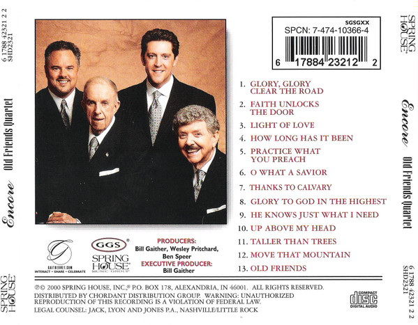 Old Friends Quartet - Encore (CD) (Mint (M)) - Image 2