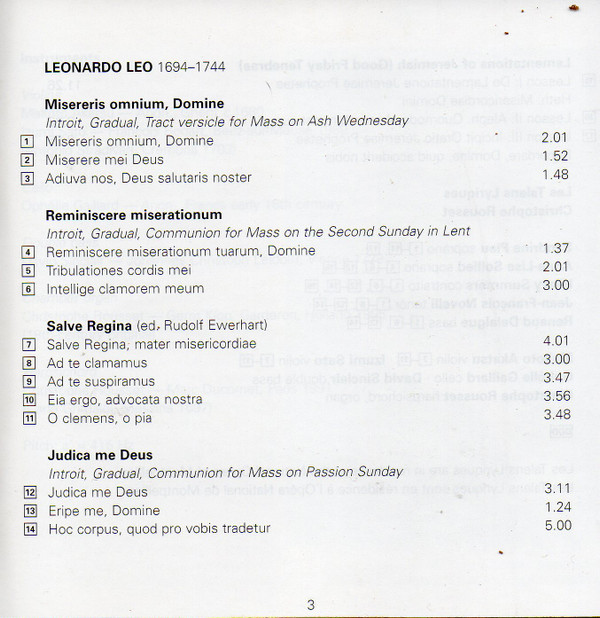 Leonardo Leo, Christophe Rousset, Les Talens Lyriques-1
