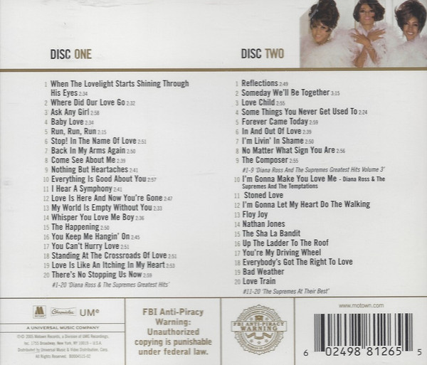 The Supremes - Gold (2xCD, Comp, RM) (Mint (M)) - Image 2