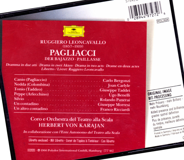Ruggiero Leoncavallo - Carlo Bergonzi · Joan Carlyle · Giuseppe Taddei · Ugo Benelli · Rolando Panerai · Teatro Alla Scala* · Herbert von Karajan-1