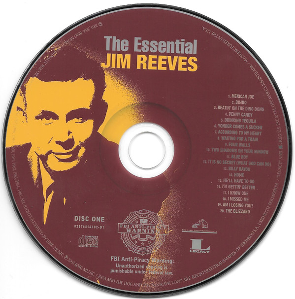 Jim Reeves - The Essential Jim Reeves (2xCD, Comp) (Mint (M)) - Image 3