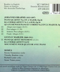 Johannes Brahms / Gustav Mahler - Domus Quartett-1