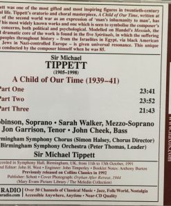 Tippett* - Faye Robinson, Sarah Walker (2), Jon Garrison, John Cheek, City Of Birmingham Symphony Orchestra & City Of Birmingham Symphony Orchestra Chorus, Sir Michael Tippett-2