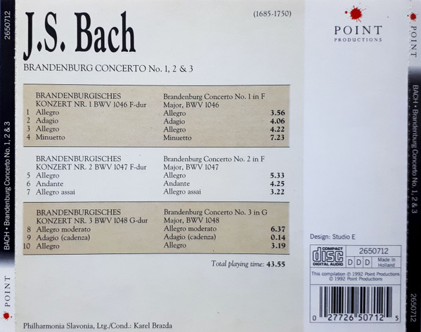 Bach* - Philharmonia Slavonia*, Karel Brazda-1