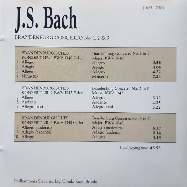 Bach* - Philharmonia Slavonia*, Karel Brazda-4