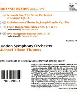 Johannes Brahms - London Symphony Orchestra, Michael Tilson Thomas-1