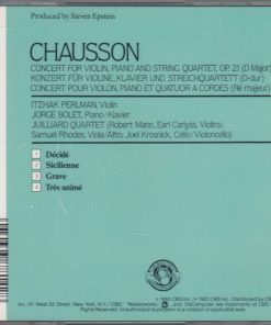 Ernest Chausson, Itzhak Perlman, Jorge Bolet, Juilliard String Quartet-2